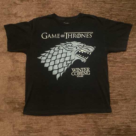 game of thrones Other - Game of thrones Dragon winter is coming stark black t-shirt tee adult Men’s XL